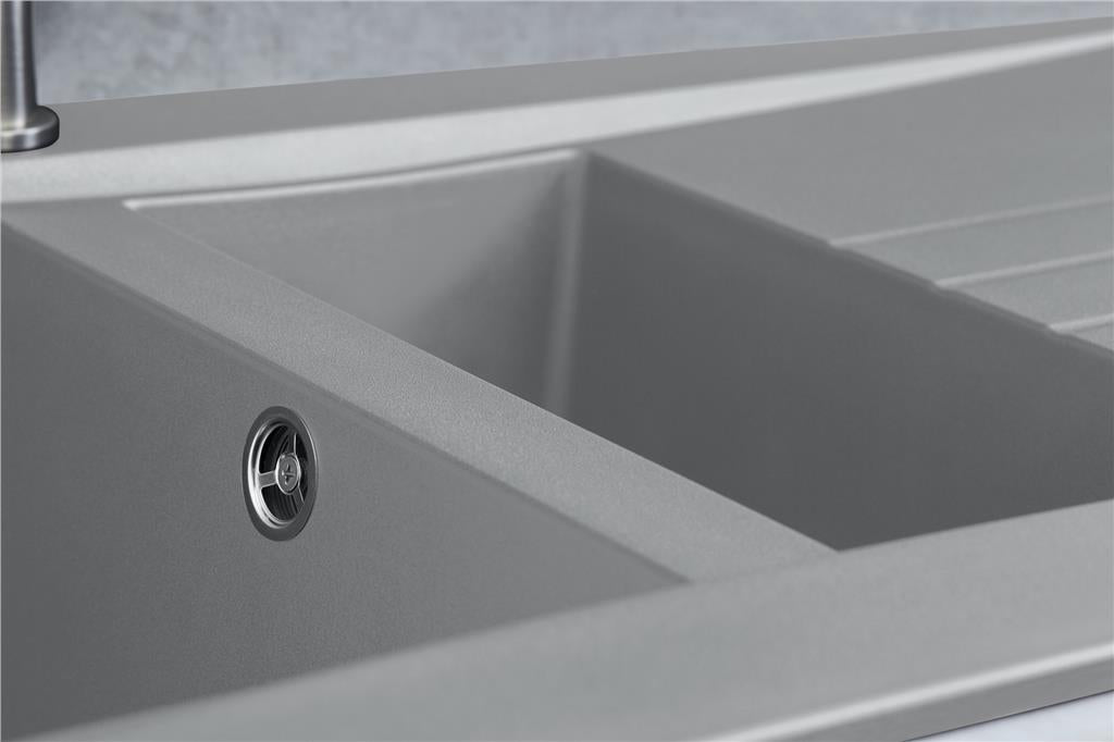 Liquida SEV150CG 1.5 Bowl Composite Reversible Grey Kitchen Sink 1000x530mm