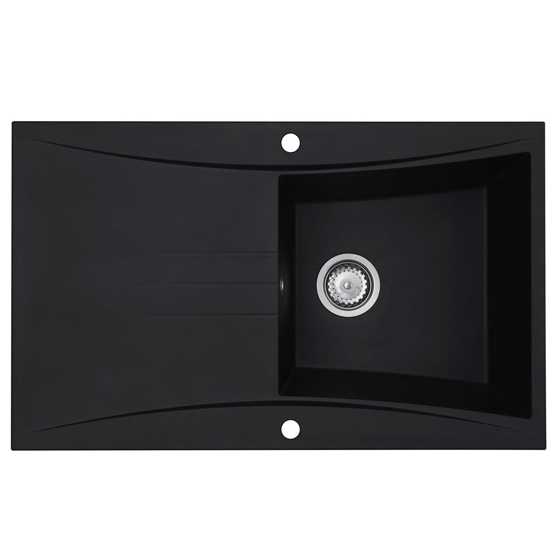 Liquida SEV860BL 1.0 Bowl Composite Reversible Black Kitchen Sink And Waste Kit