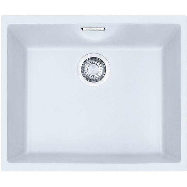 Franke Sirius SID110-50PW 1.0 Bowl Tectonite Undermount White Kitchen Sink