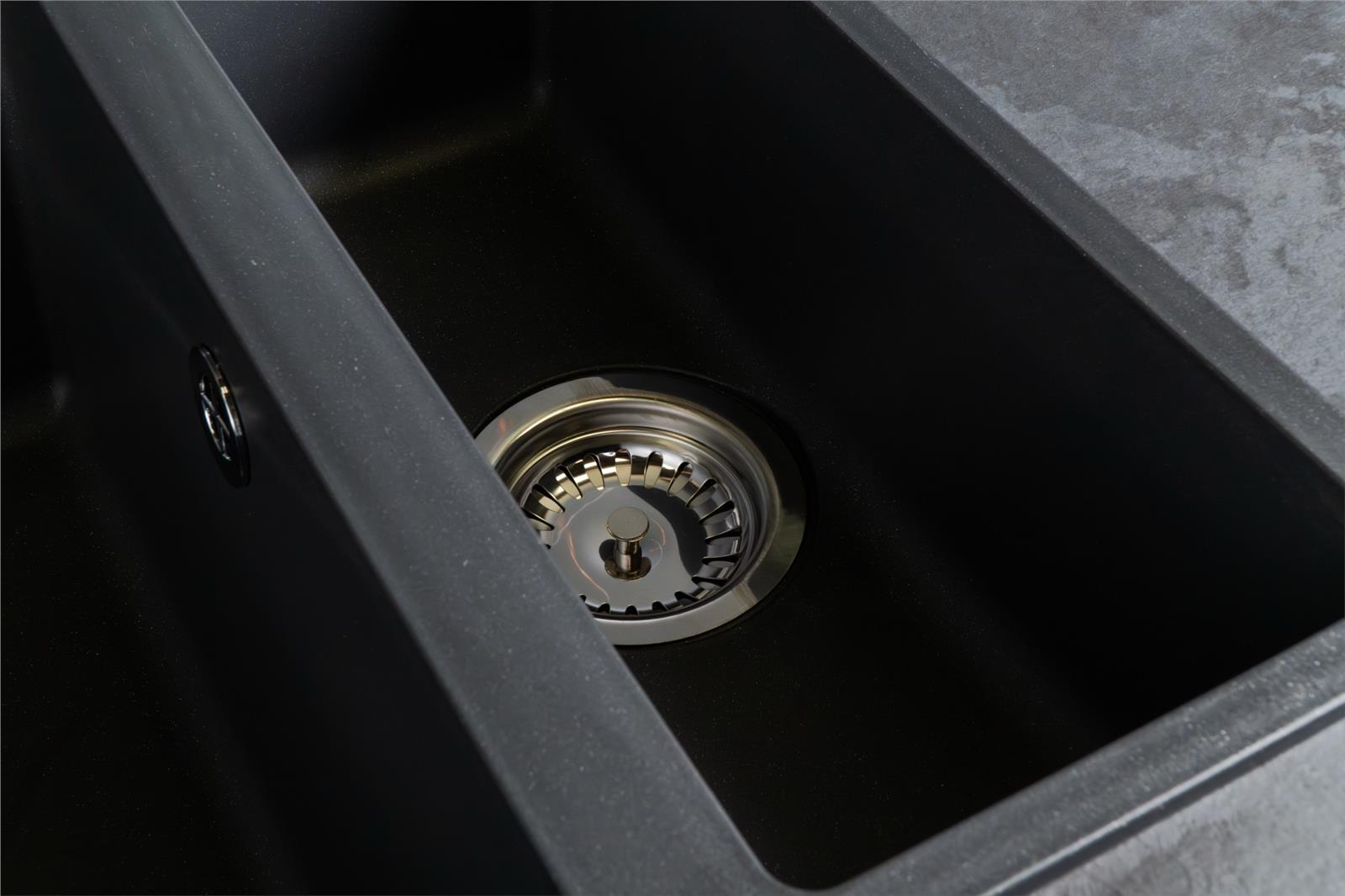 Liquida UND15GR 1.5 Bowl Dark Grey Undermount or Inset Kitchen Sink 560 x 440mm