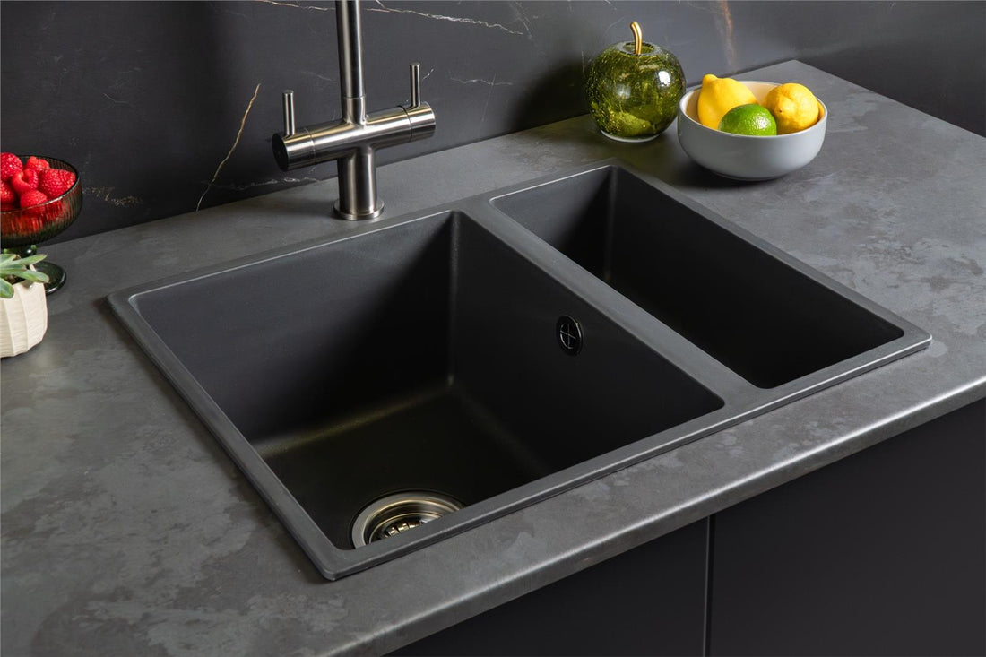 Liquida UND15GR 1.5 Bowl Dark Grey Undermount or Inset Kitchen Sink 560 x 440mm