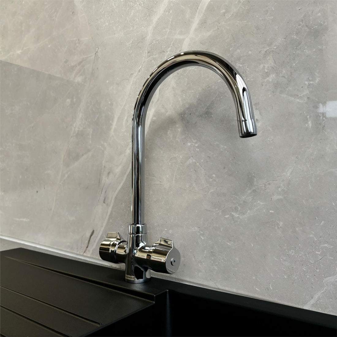 Franke Smart Pro Chrome Kitchen Tap Cruciform Handles J Swivel Spout