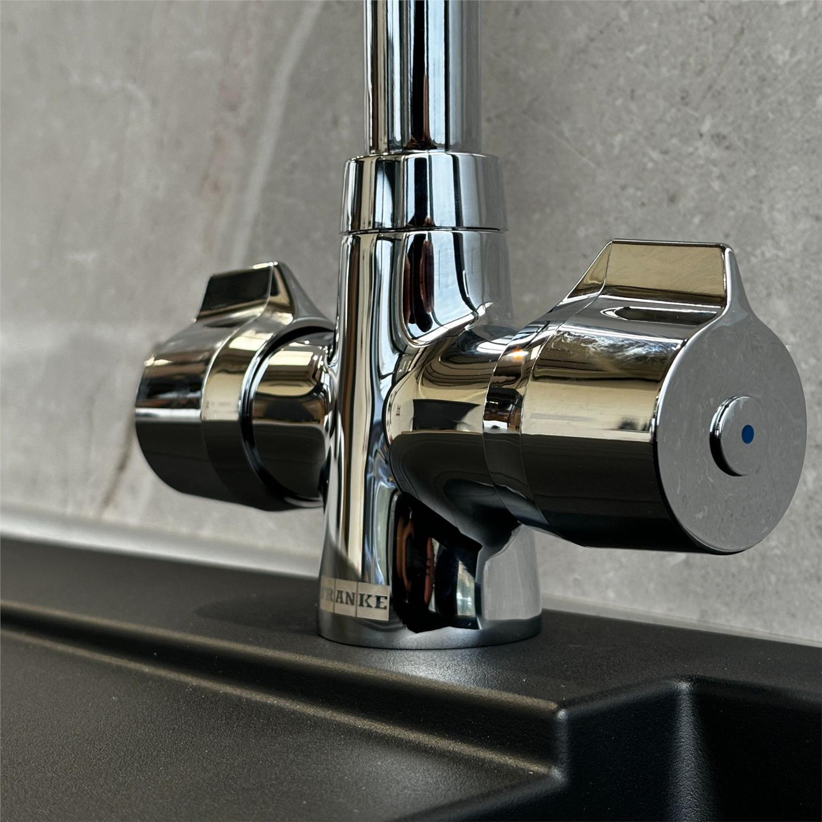 Franke Smart Pro Chrome Kitchen Tap Cruciform Handles J Swivel Spout