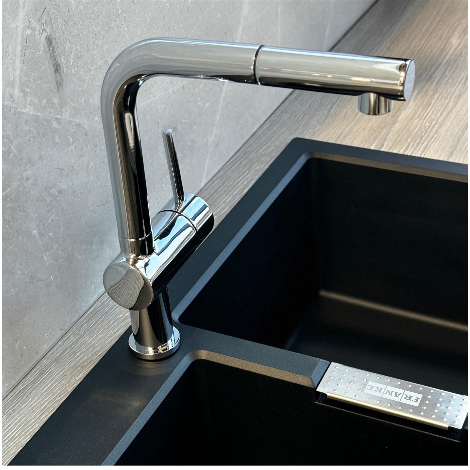 Reginox SONORAN Single Lever Pull Out Spray Spout Kitchen Mixer Tap In Chrome