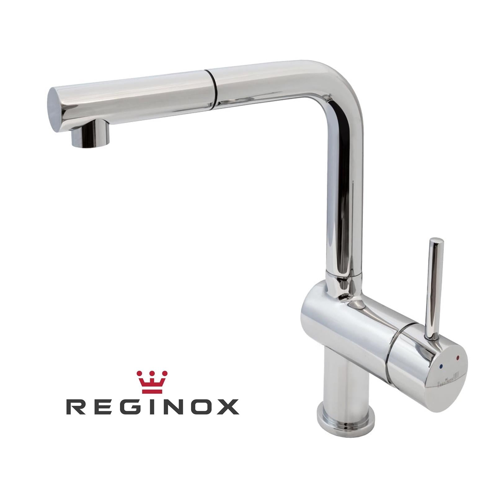 Reginox SONORAN Single Lever Pull Out Spray Spout Kitchen Mixer Tap In Chrome