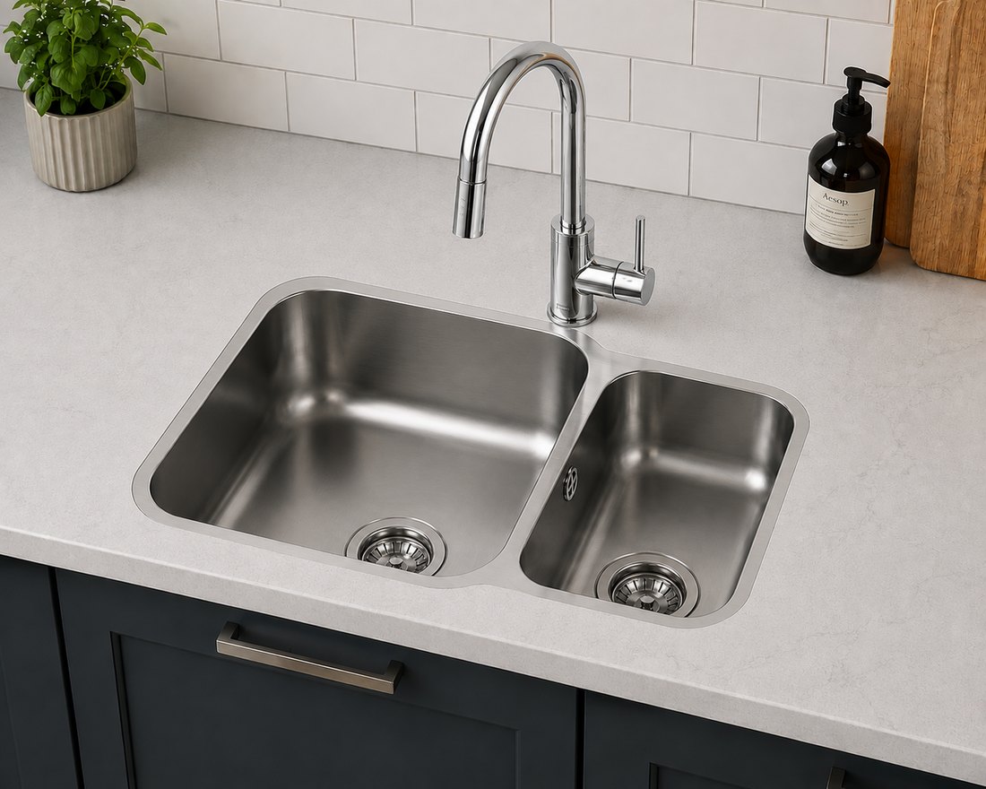 Franke SRX 160-34-16 Stainless Steel 1.5 Bowl Undermount Kitchen Sink