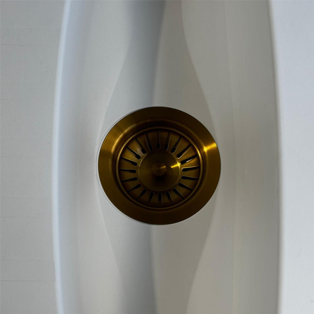 Liquida SW1SG Satin Gold Kitchen Sink Basket Strainer Waste