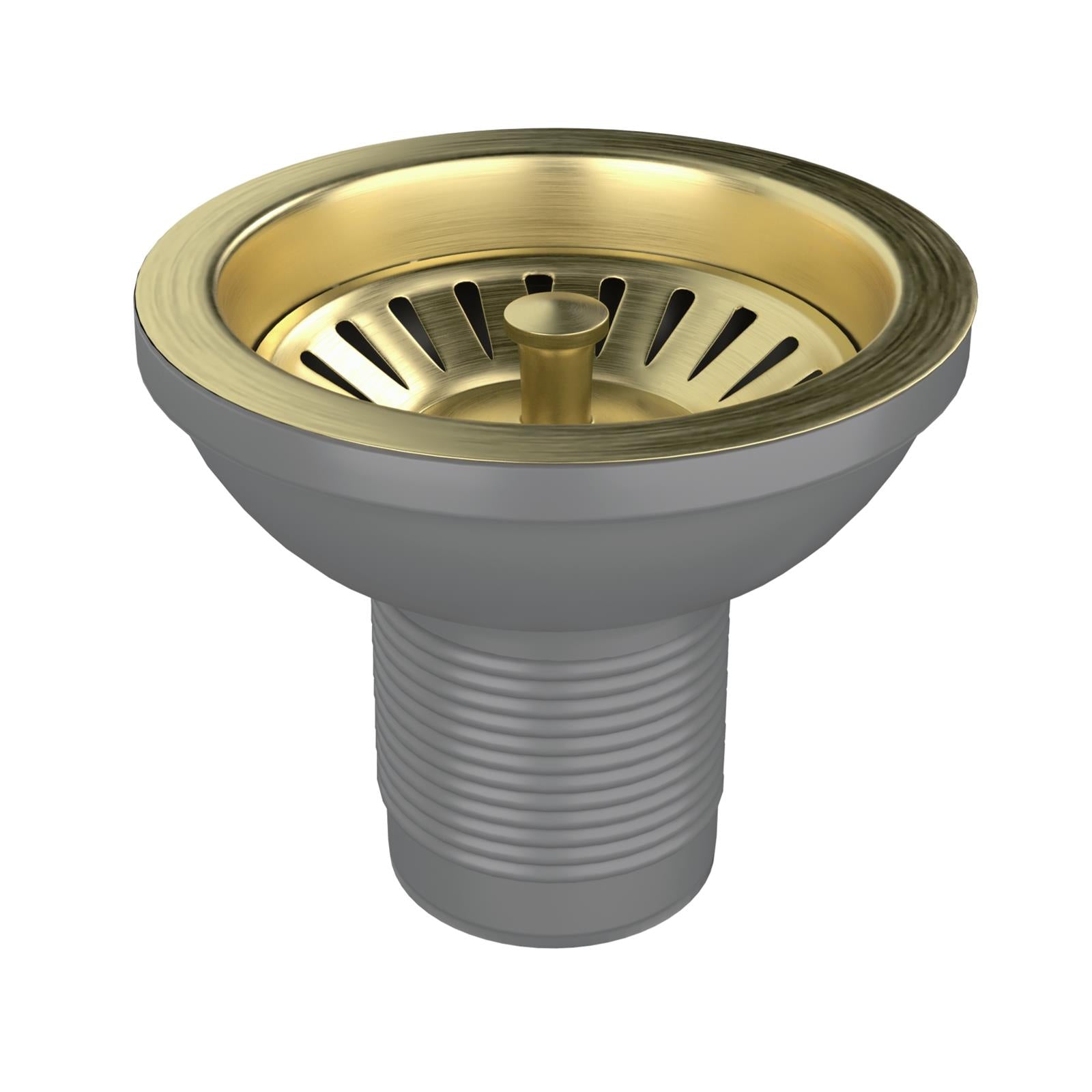 Liquida SW1BR Brushed Brass Kitchen Sink Basket Strainer Waste