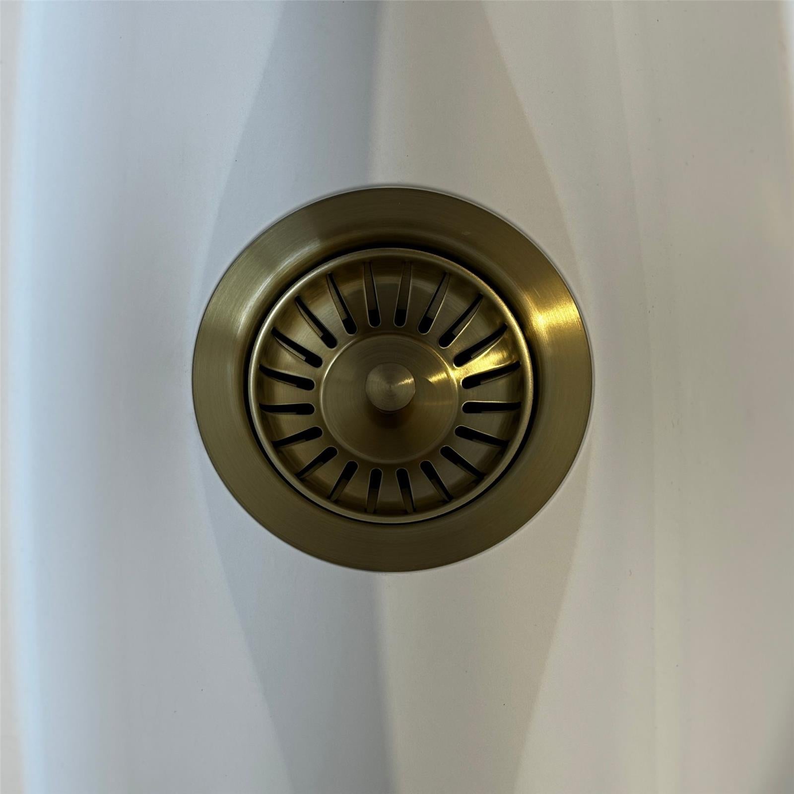 Liquida SW1BR Brushed Brass Kitchen Sink Basket Strainer Waste