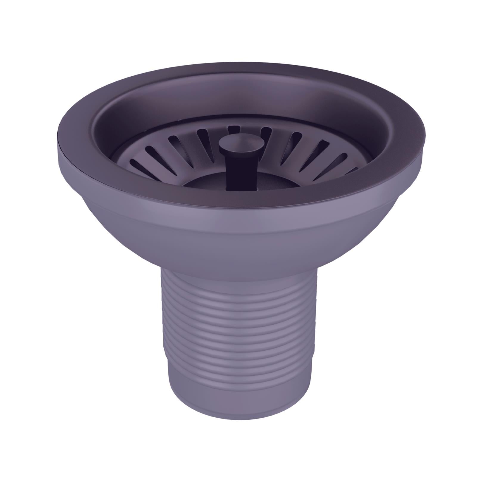 Liquida SW1GM Gun Metal Grey Kitchen Sink Basket Strainer Waste