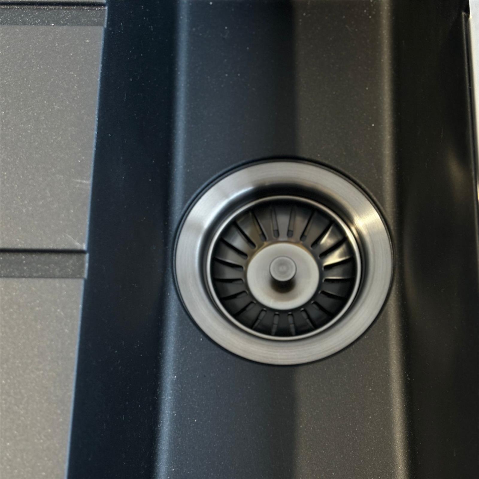 Liquida SWO2GM Gun Metal Kitchen Sink Basket Strainer Waste With Overflow