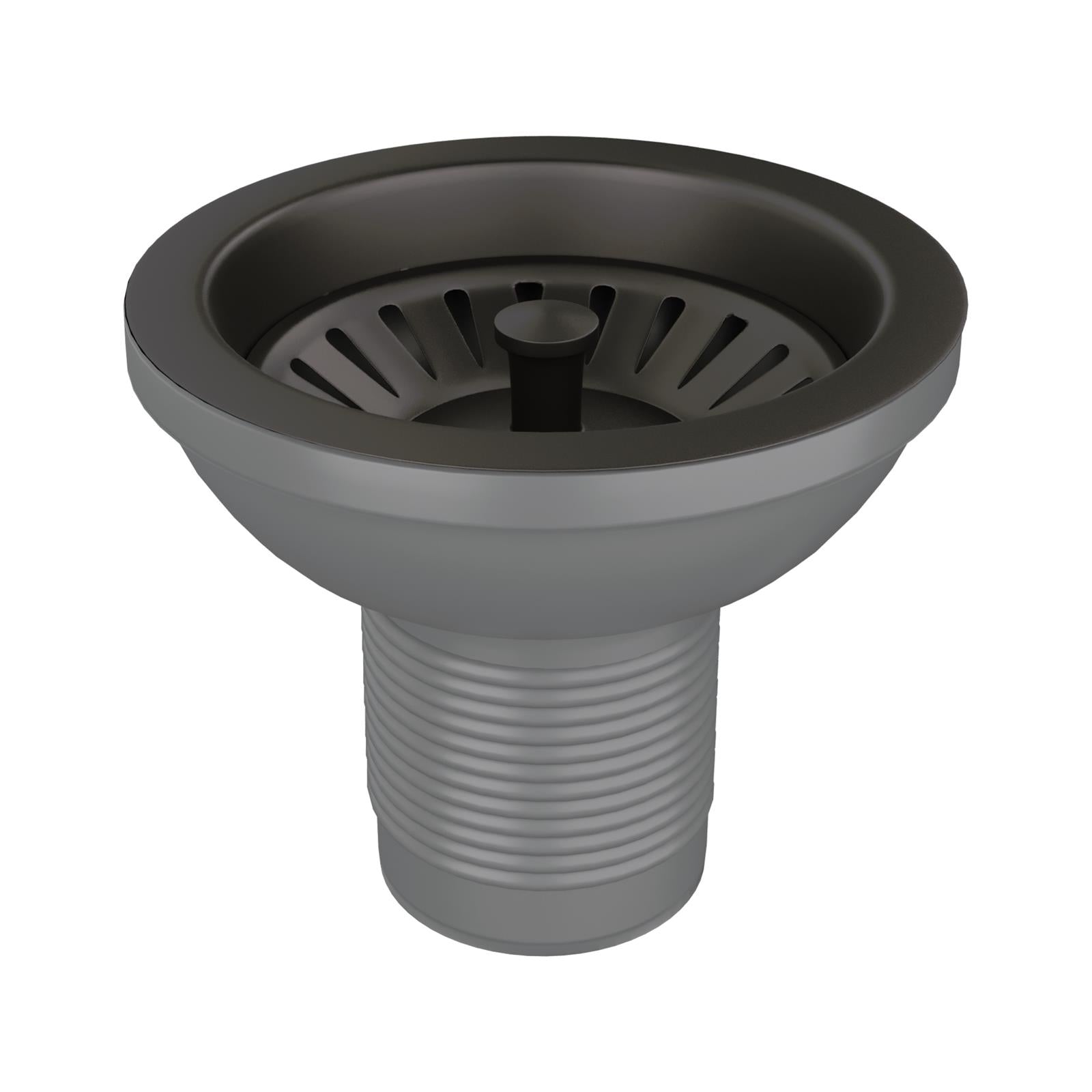 Liquida SW1GR Matt Grey Kitchen Sink Basket Strainer Waste