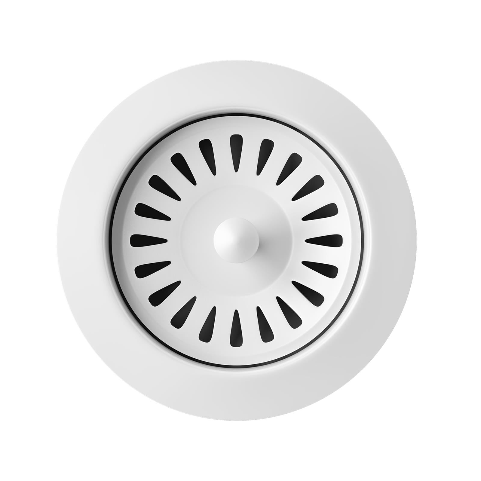 Liquida SW1MW Matt White Kitchen Sink Basket Strainer Waste