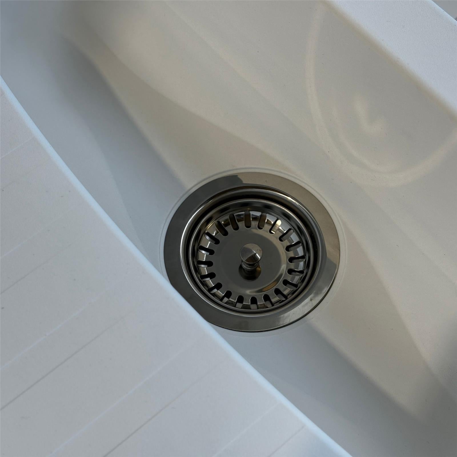 Liquida SW3CH Kitchen Sink Basket Strainer Waste In Chrome