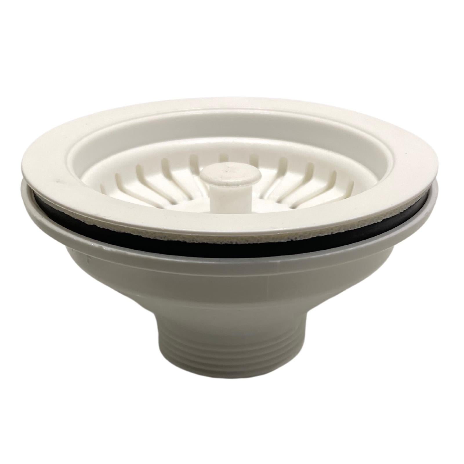 Liquida SW3MW Matt White Kitchen Sink Basket Strainer Waste