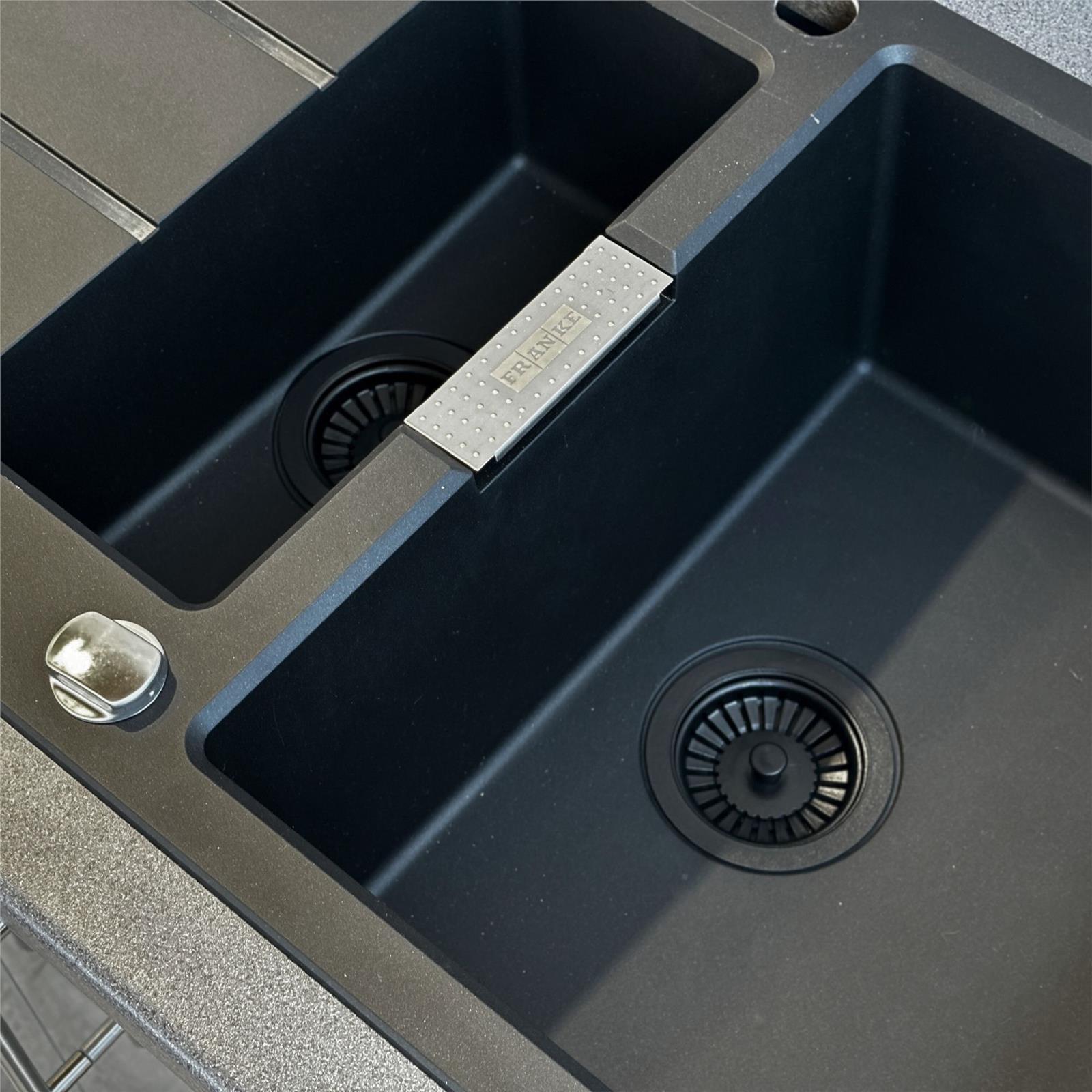 Liquida SW4MB Matt Black Kitchen Sink Basket Strainer Waste With Overflow