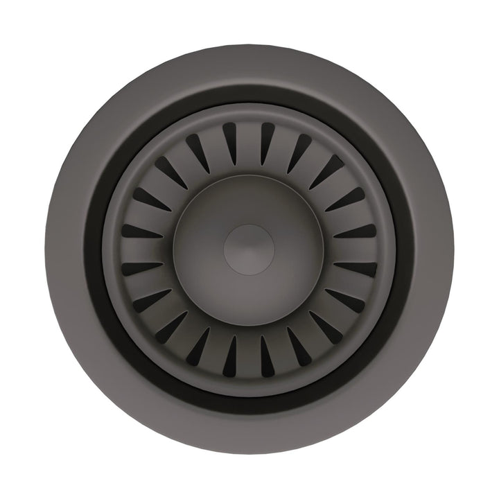 Liquida SWO2GR Matt Grey Kitchen Sink Basket Strainer Waste With Overflow