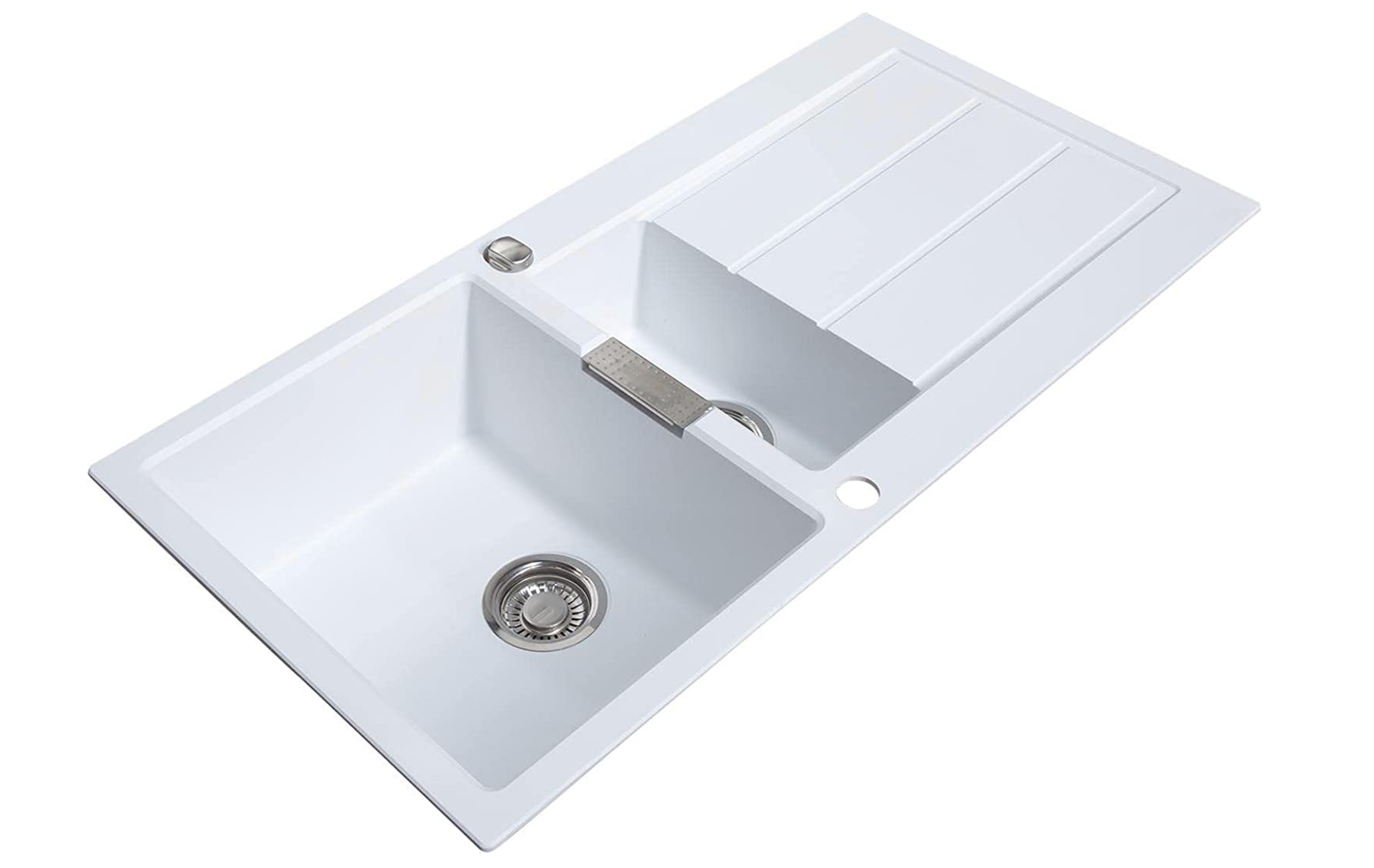 Franke Sirius S2D651PW 1.5 Bowl Tectonite Reversible Polar White Kitchen Sink