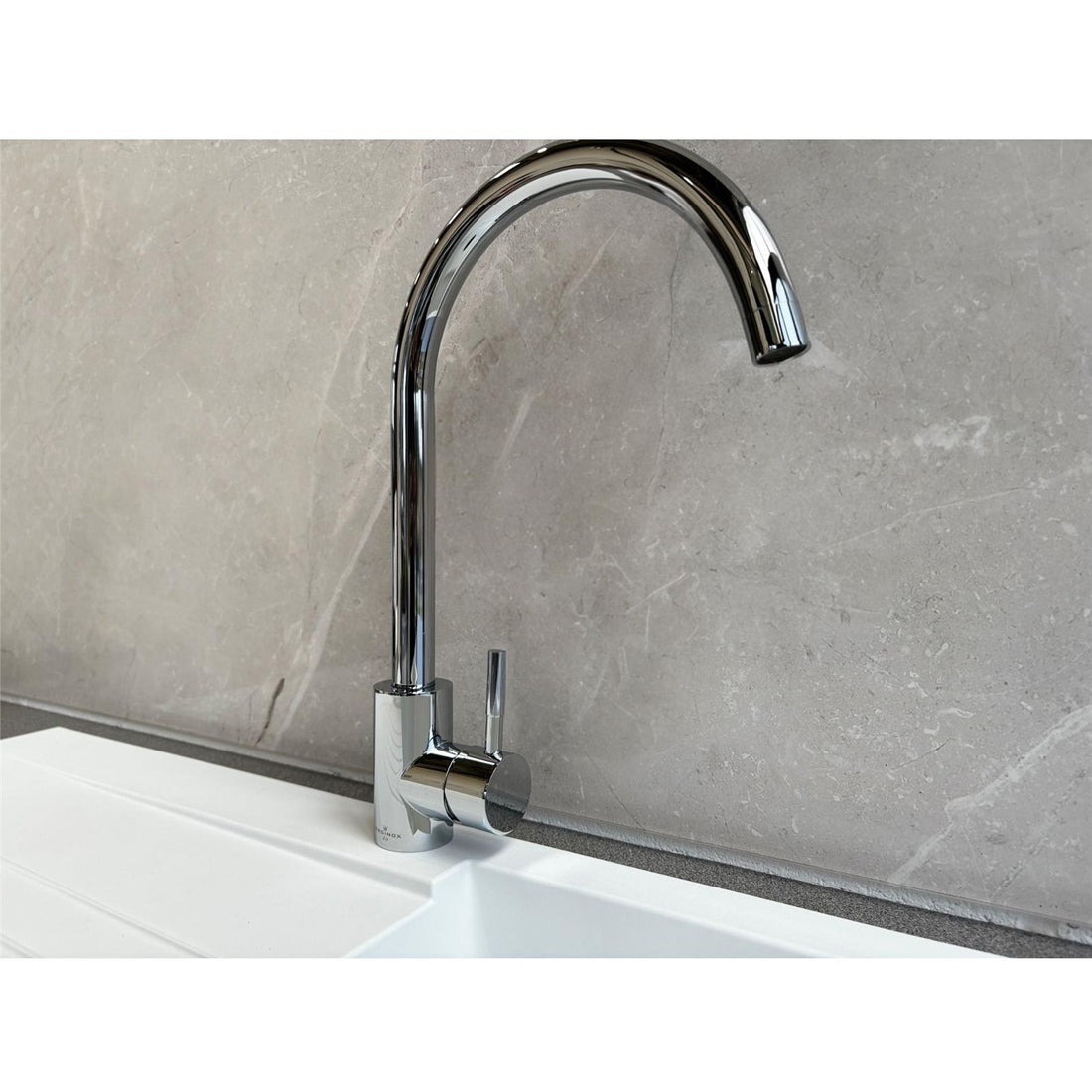Reginox Taravo CH Single Lever Swan Neck Chrome Kitchen Mixer Tap