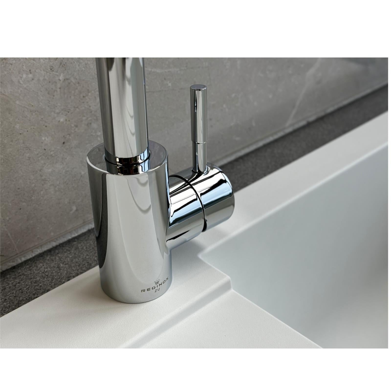 Reginox Taravo CH Single Lever Swan Neck Chrome Kitchen Mixer Tap