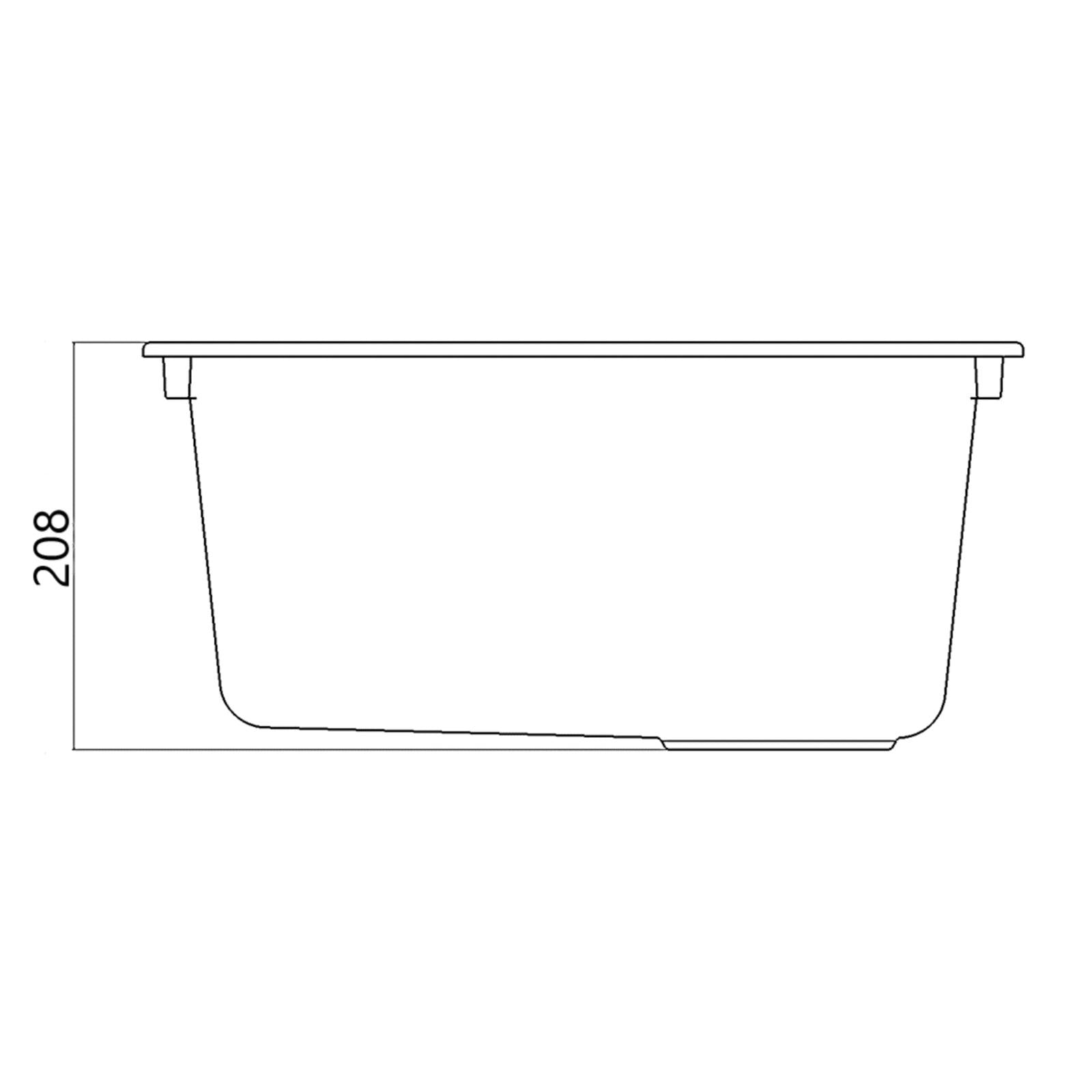 Liquida TD4040WH 1.0 Bowl White Premium Bio Composite Kitchen Sink 450 x 450mm