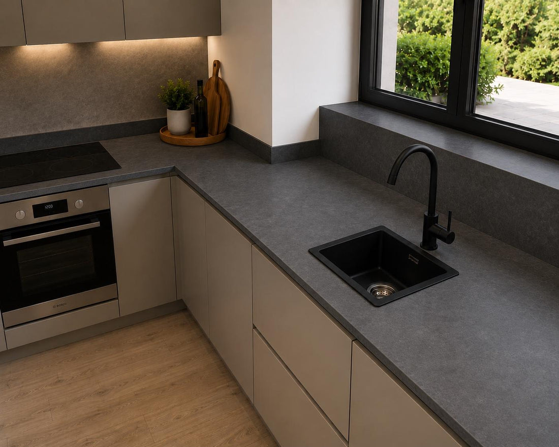 Liquida TD4040BL 1.0 Bowl Black Premium Bio Composite Kitchen Sink  450 x 450mm