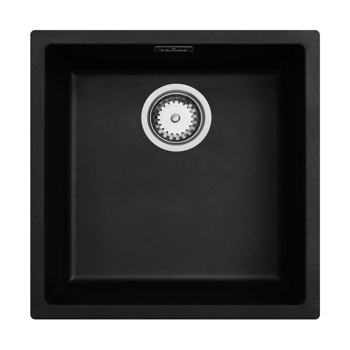 Liquida TD4040BL 1.0 Bowl Black Premium Bio Composite Kitchen Sink  450 x 450mm