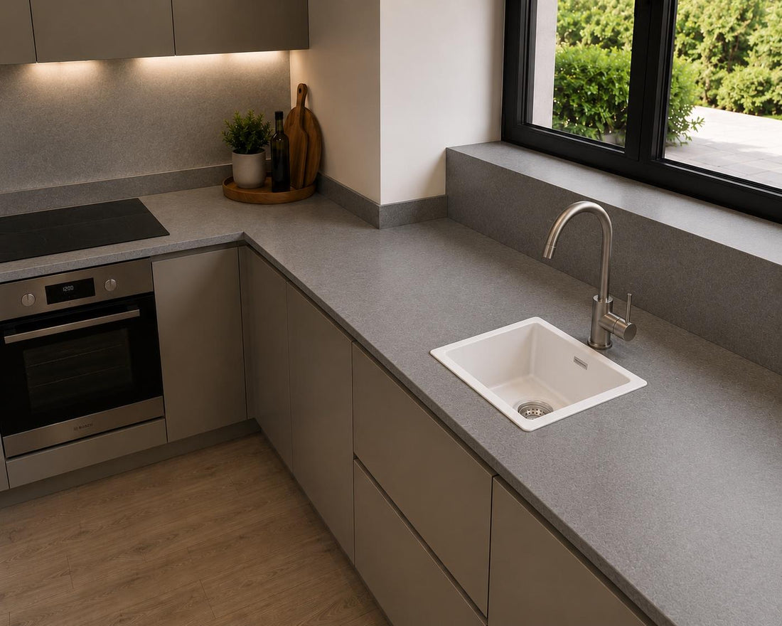 Liquida TD4040WH 1.0 Bowl White Premium Bio Composite Kitchen Sink 450 x 450mm