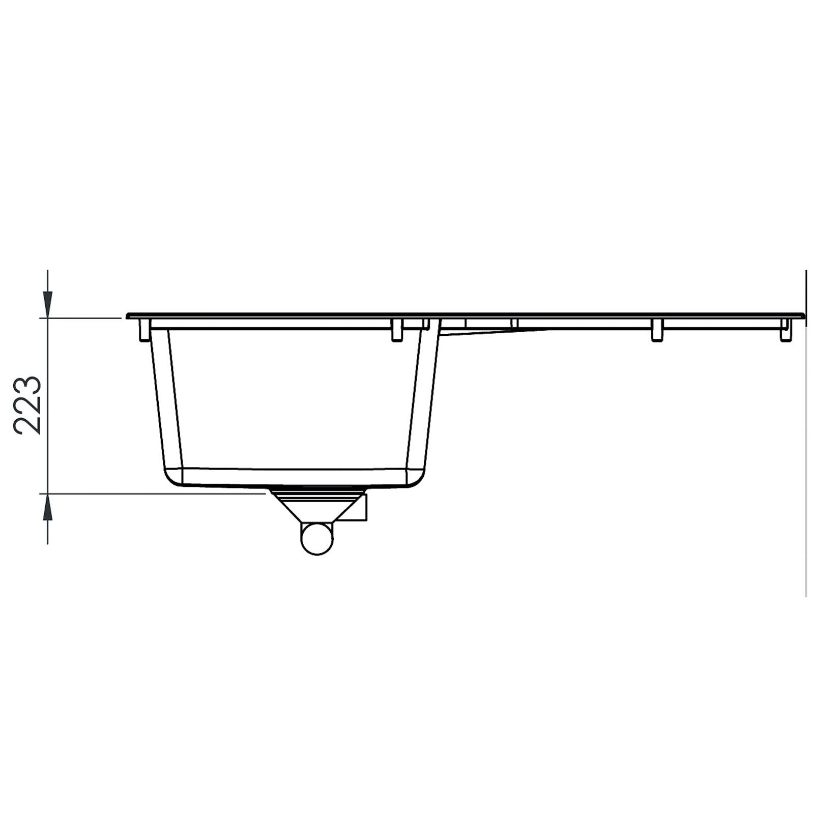 Liquida TEC860BL 1.0 Bowl Composite Reversible Black Kitchen Sink 860x500mm