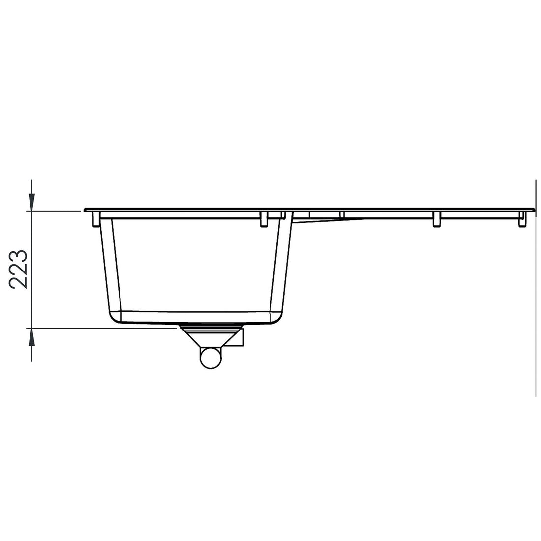 Liquida TEC860BL 1.0 Bowl Composite Reversible Black Kitchen Sink 860x500mm