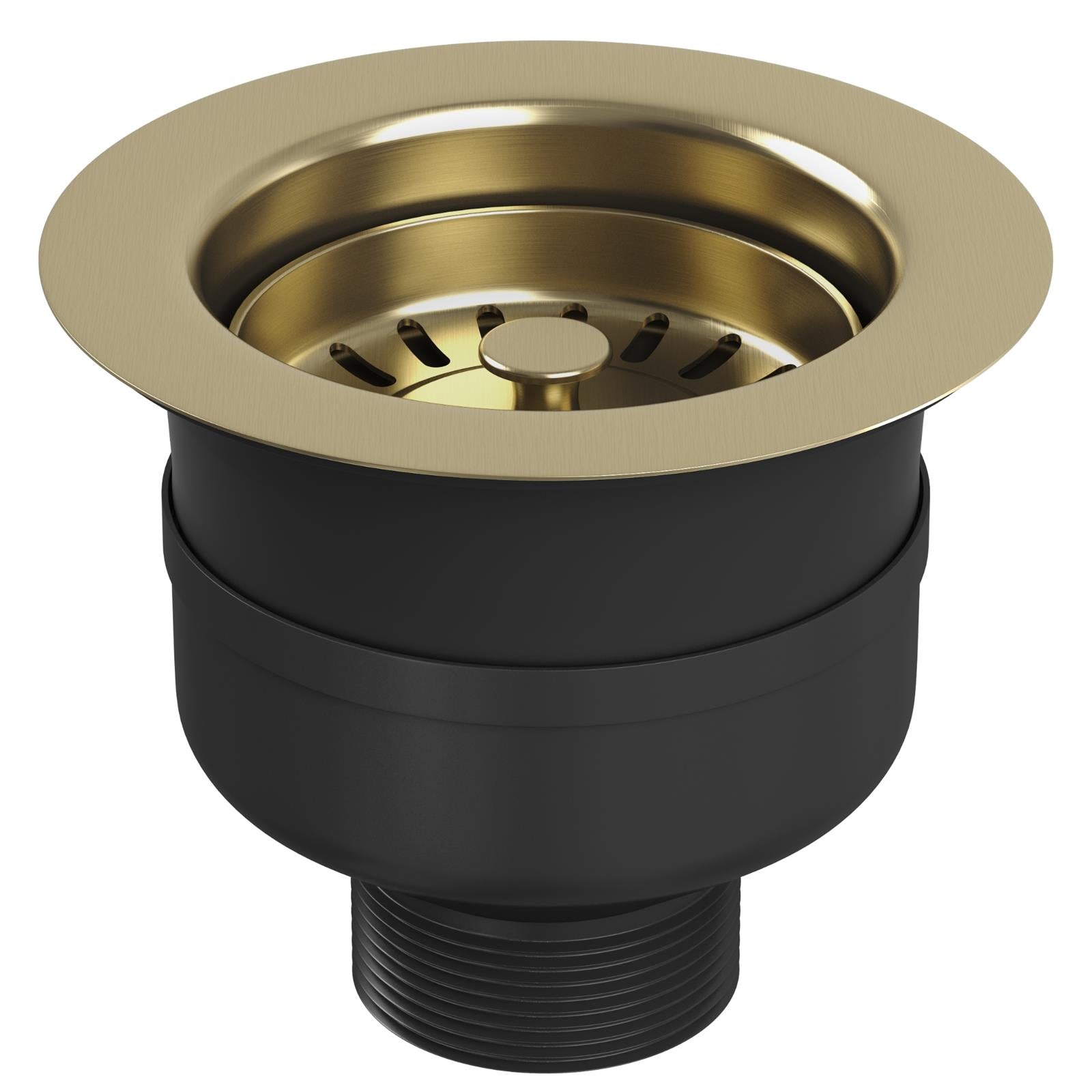 Liquida TF738BR TOP-FIX  90mm Brushed Brass Basket Strainer Kitchen Sink Waste