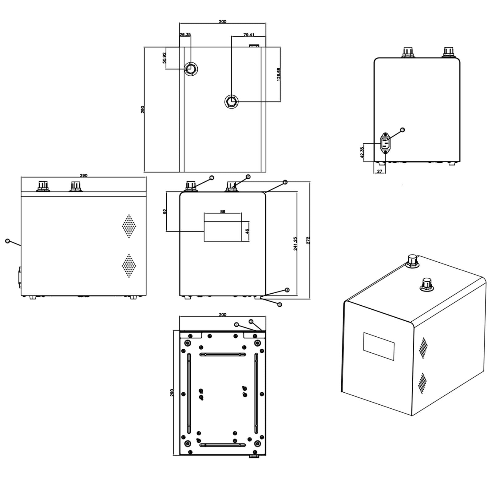 1.5 kW Digital Water Tank For Kitchen Boiling Water Hot Tap, 2.4Ltr Capacity
