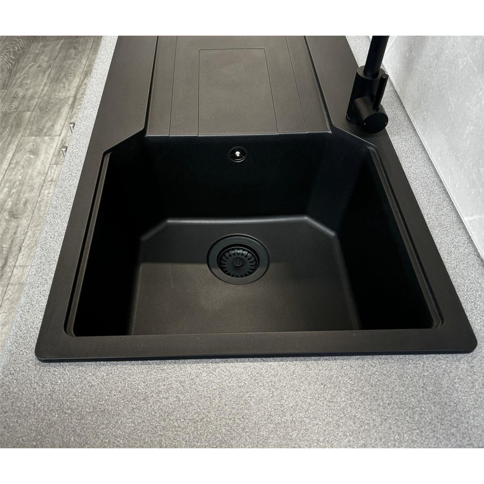 Franke UBG611-86MB Urban 1.0 Bowl FraGranite Reversible Matt Black Kitchen Sink