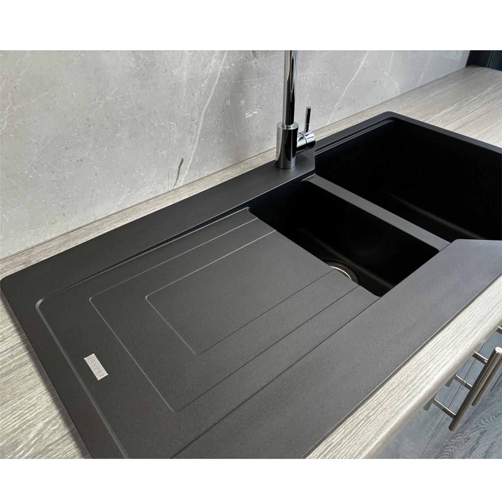 Franke UBG651MB Urban 1.5 Bowl FraGranite Reversible Matt Black Kitchen Sink