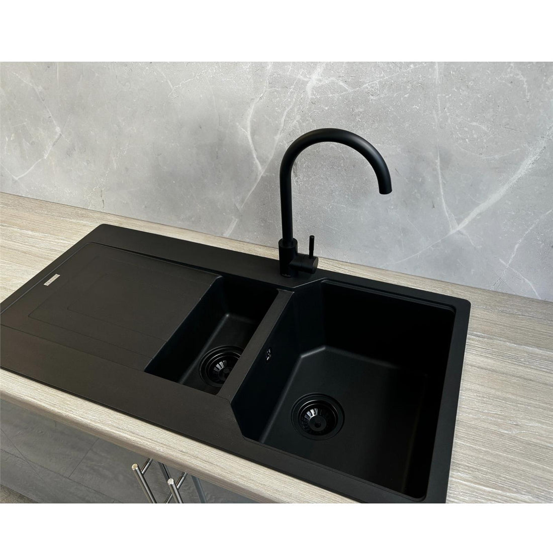 Franke UBG611-86MB Urban 1.0 Bowl FraGranite Reversible Matt Black Kitchen Sink