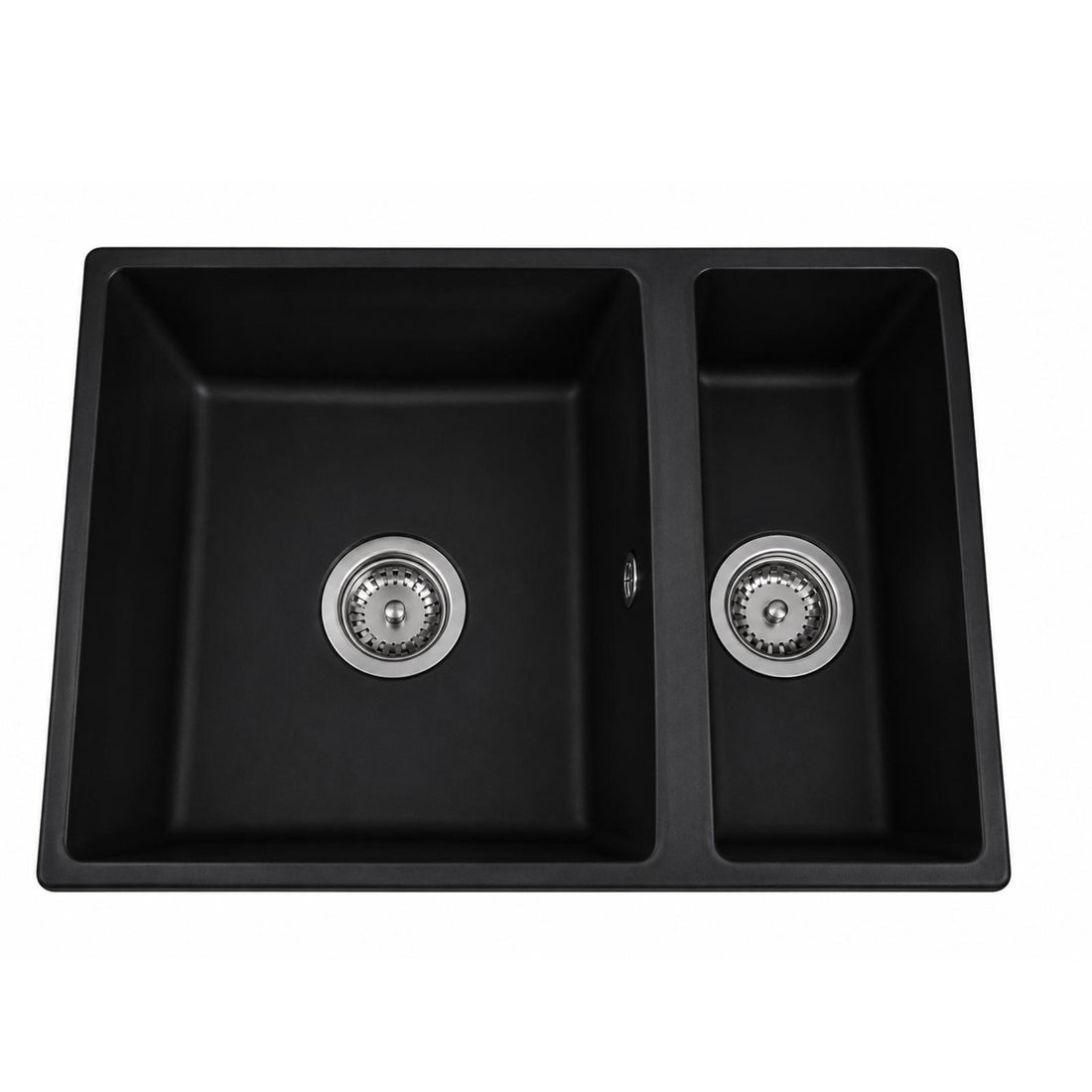 Liquida UND15BL 1.5 Bowl Black Kitchen Sink, Undermount or Inset Fitting