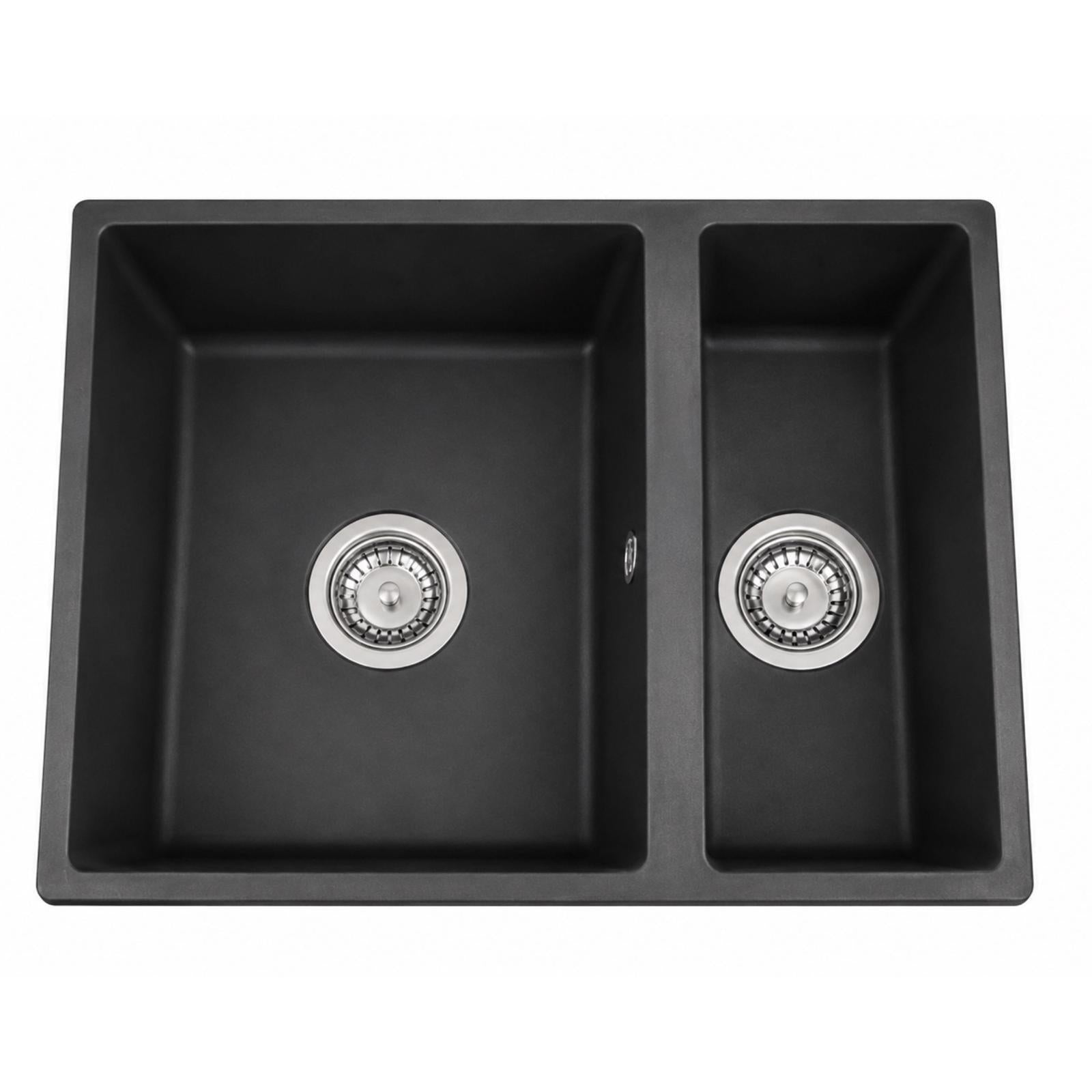 Liquida UND15GR 1.5 Bowl Graphite Grey Kitchen Sink, Undermount or Inset Fitting