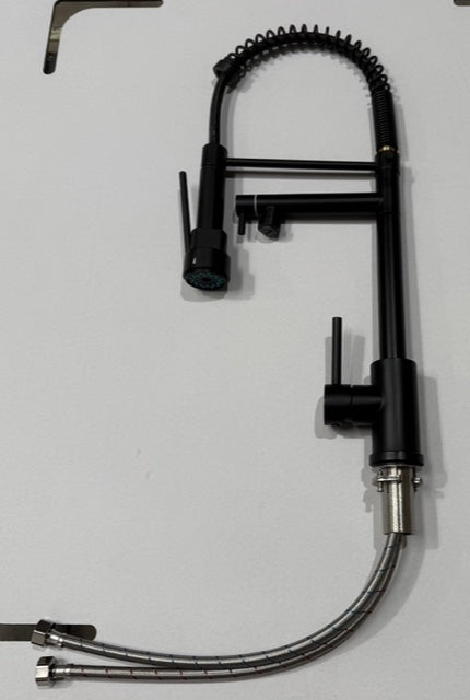 Liquida Black Swivel Spout Kitchen Tap With Directional Spray, GR264MB  - GRADED