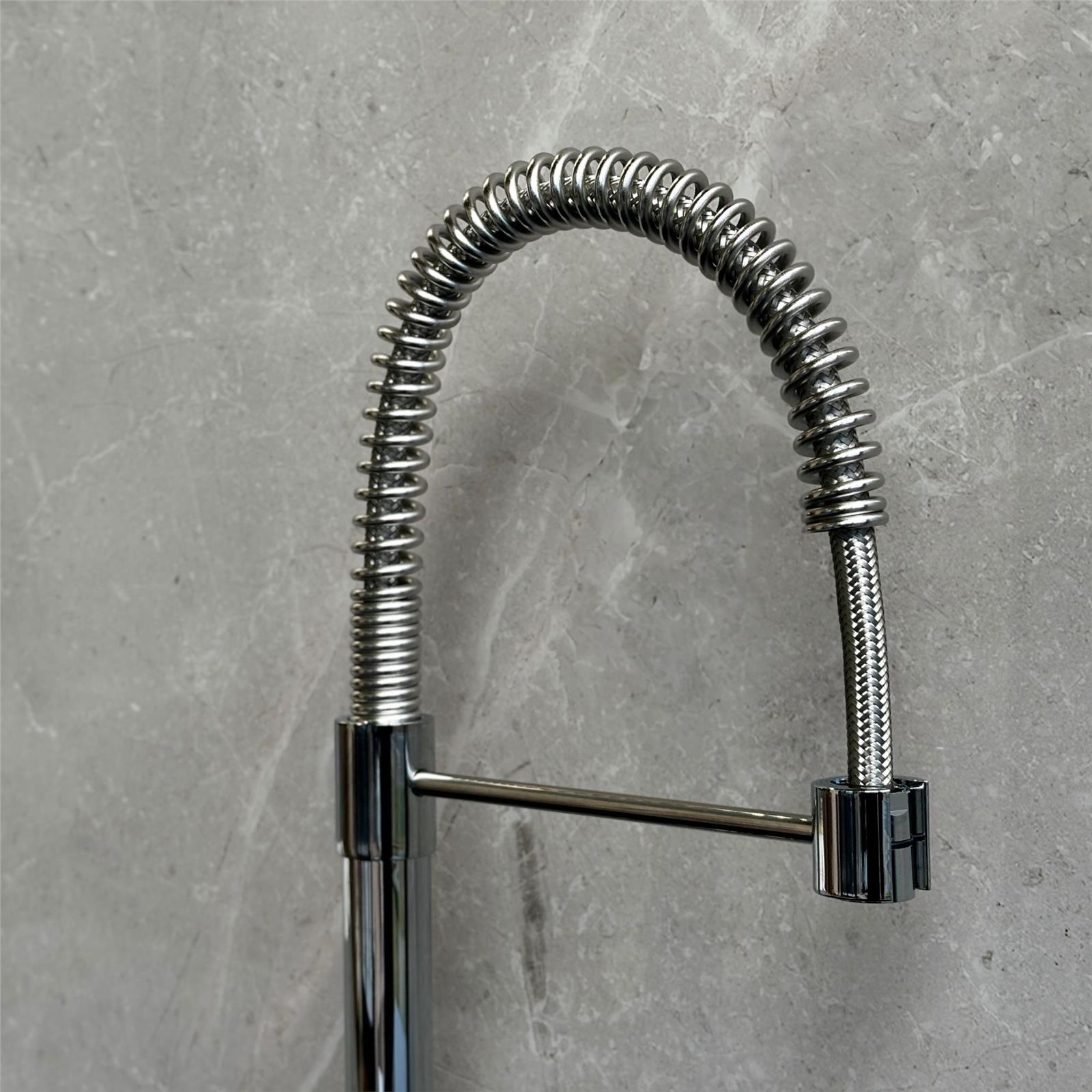 Franke Varzo Pull Out Mono Mixer Quarter Turn Twin Lever Chrome Kitchen Tap