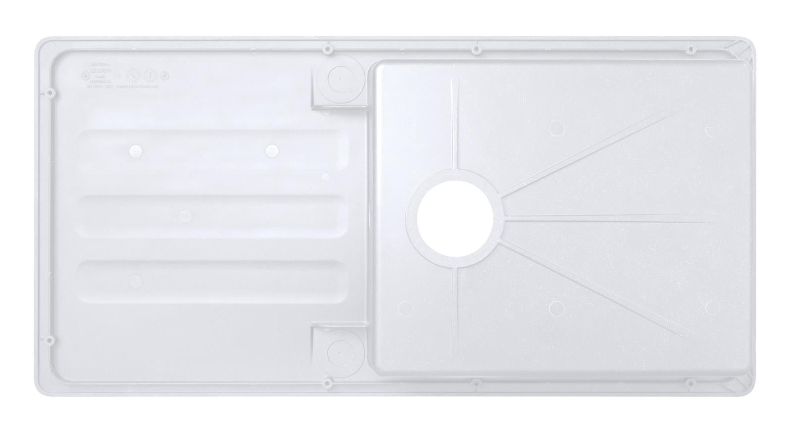 Liquida VG10WH 1.0 Bowl Composite Reversible Inset White Kitchen Sink With Waste