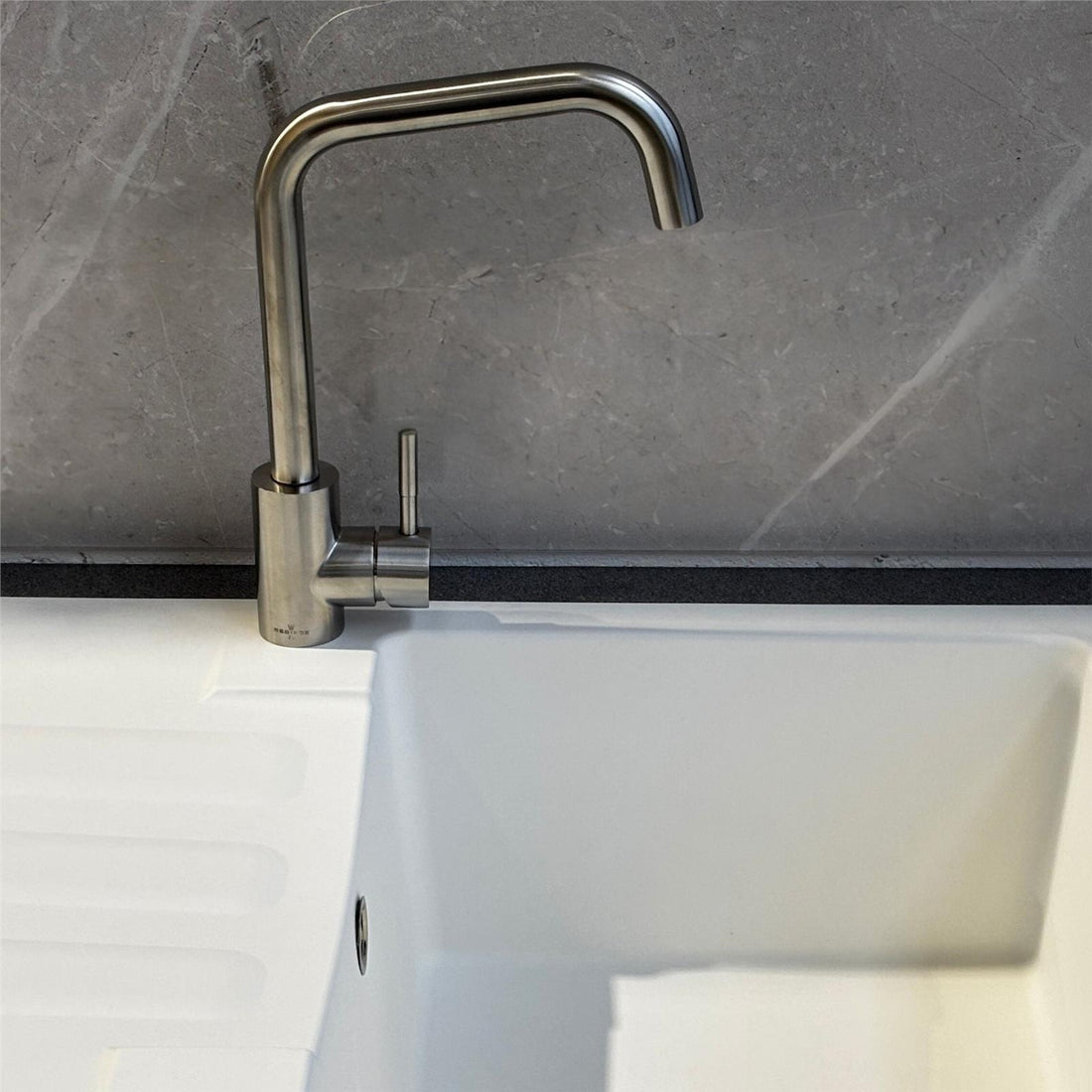 Liquida VG5WH 1.0 Bowl Composite Reversible Inset White Kitchen Sink With Waste
