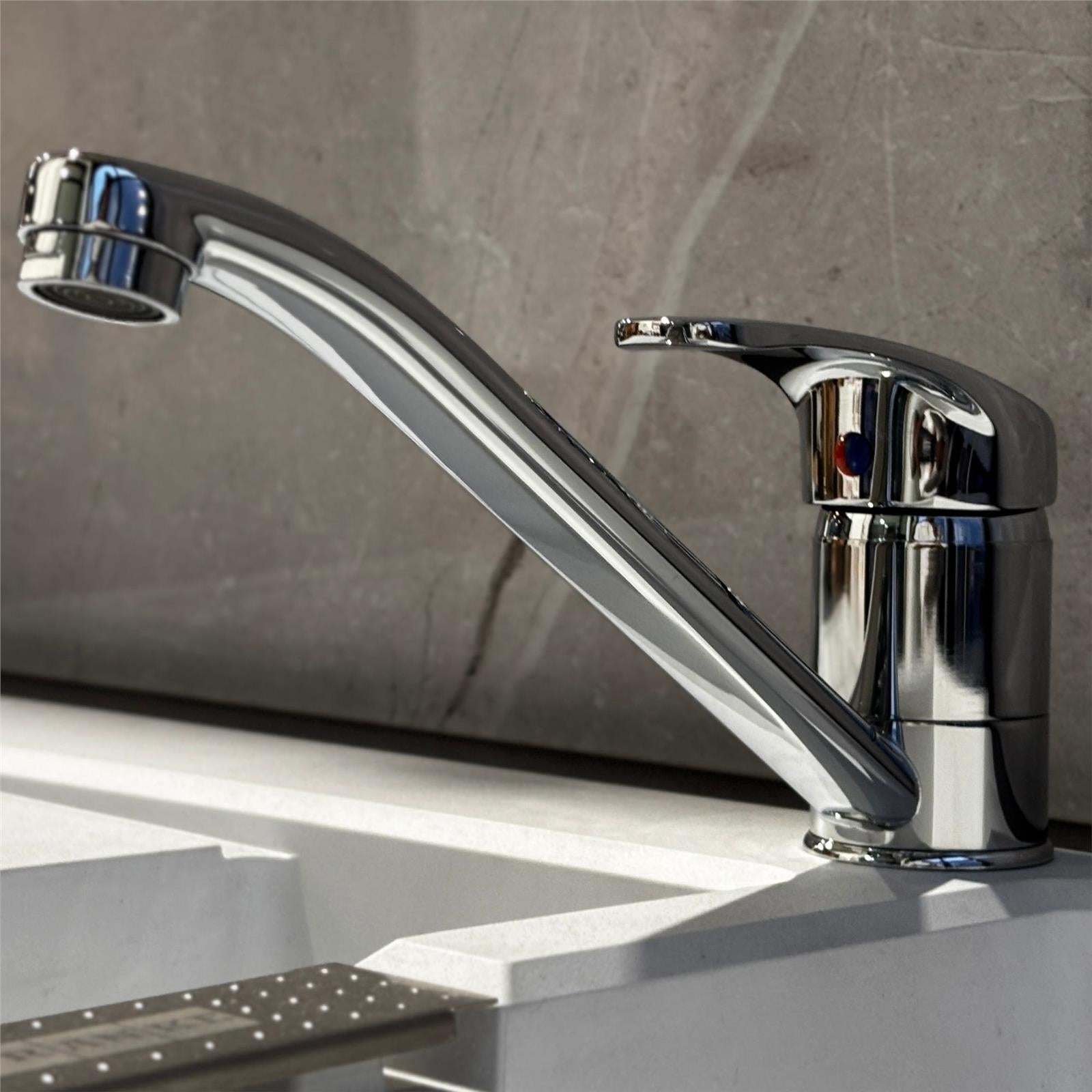 Liquida VS626CH Single Top Lever Kitchen Mixer Tap In Chrome