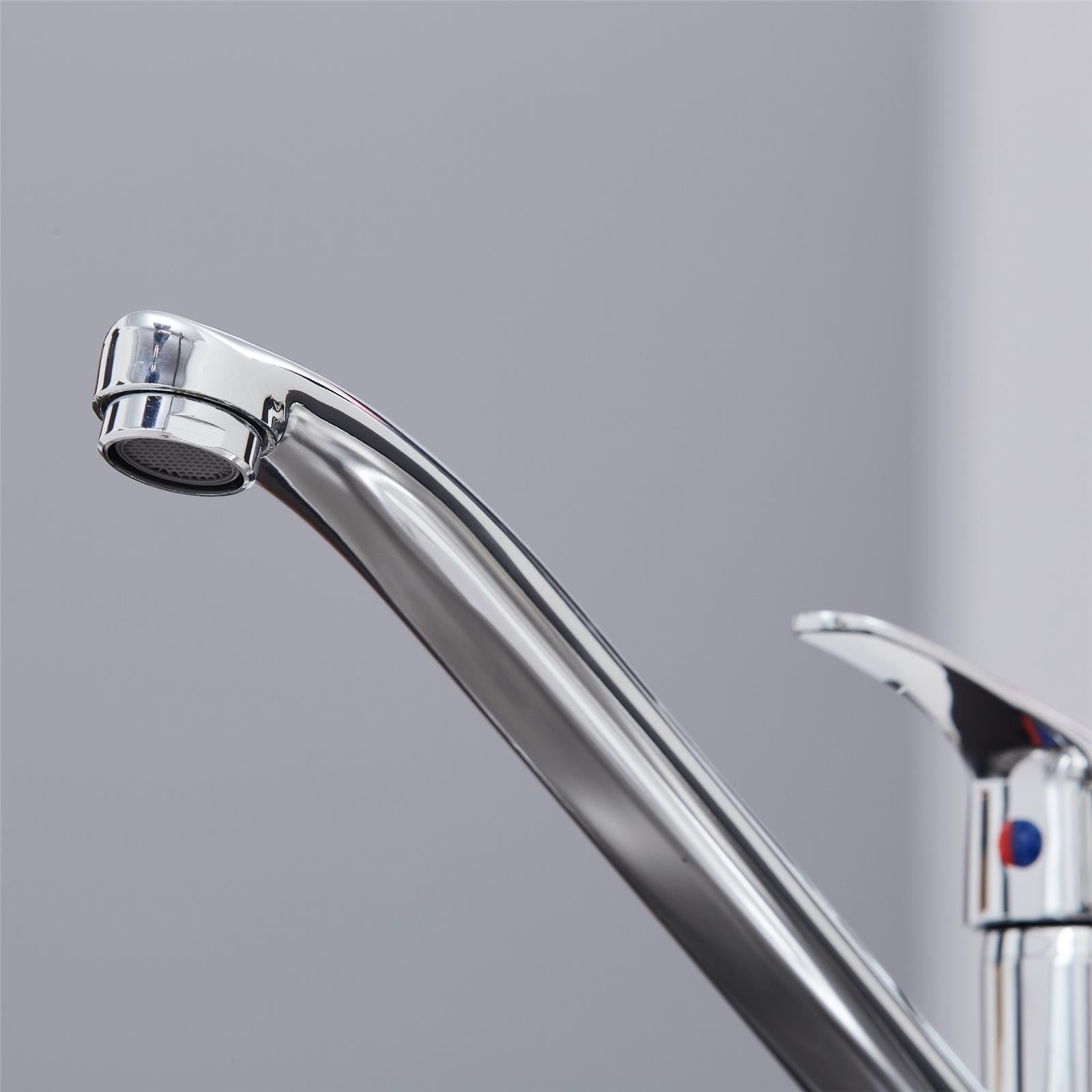 Liquida W01CH 360 Degree Swivel Spout Single Lever Chrome Kitchen Mixer Tap