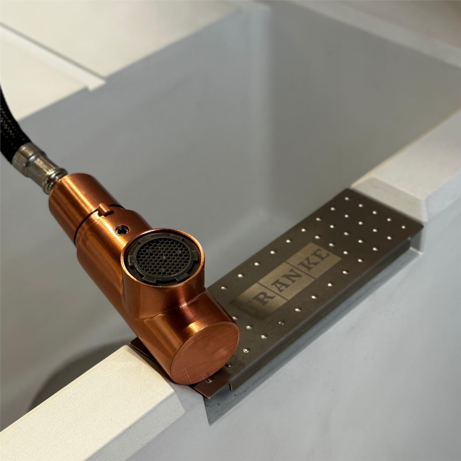 Liquida W15CP Single Lever Swivel Spout Pull Out Copper Kitchen Mixer Tap