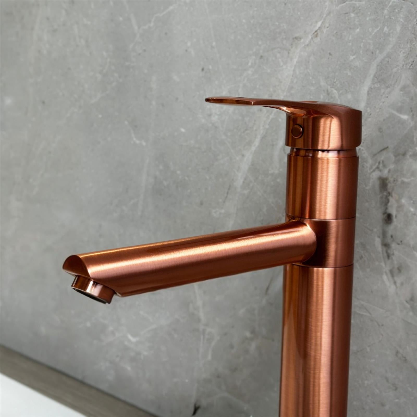 Liquida W16CP Single Lever 360 Degree Swivel Spout Copper Kitchen Tap