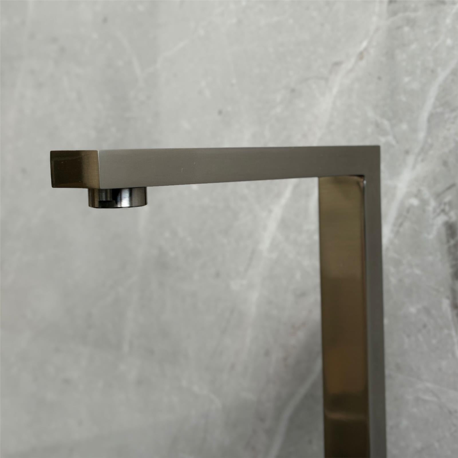 Liquida W17BN Twin Lever 360 Degree Swivel Spout Brushed Nickel Kitchen Tap