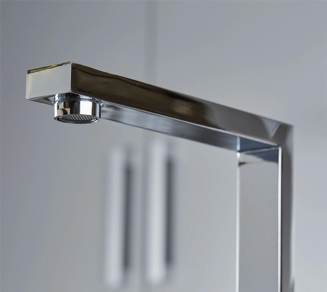 Liquida W17CH Twin Lever 360 Degree Swivel Spout Chrome Kitchen Mixer Tap