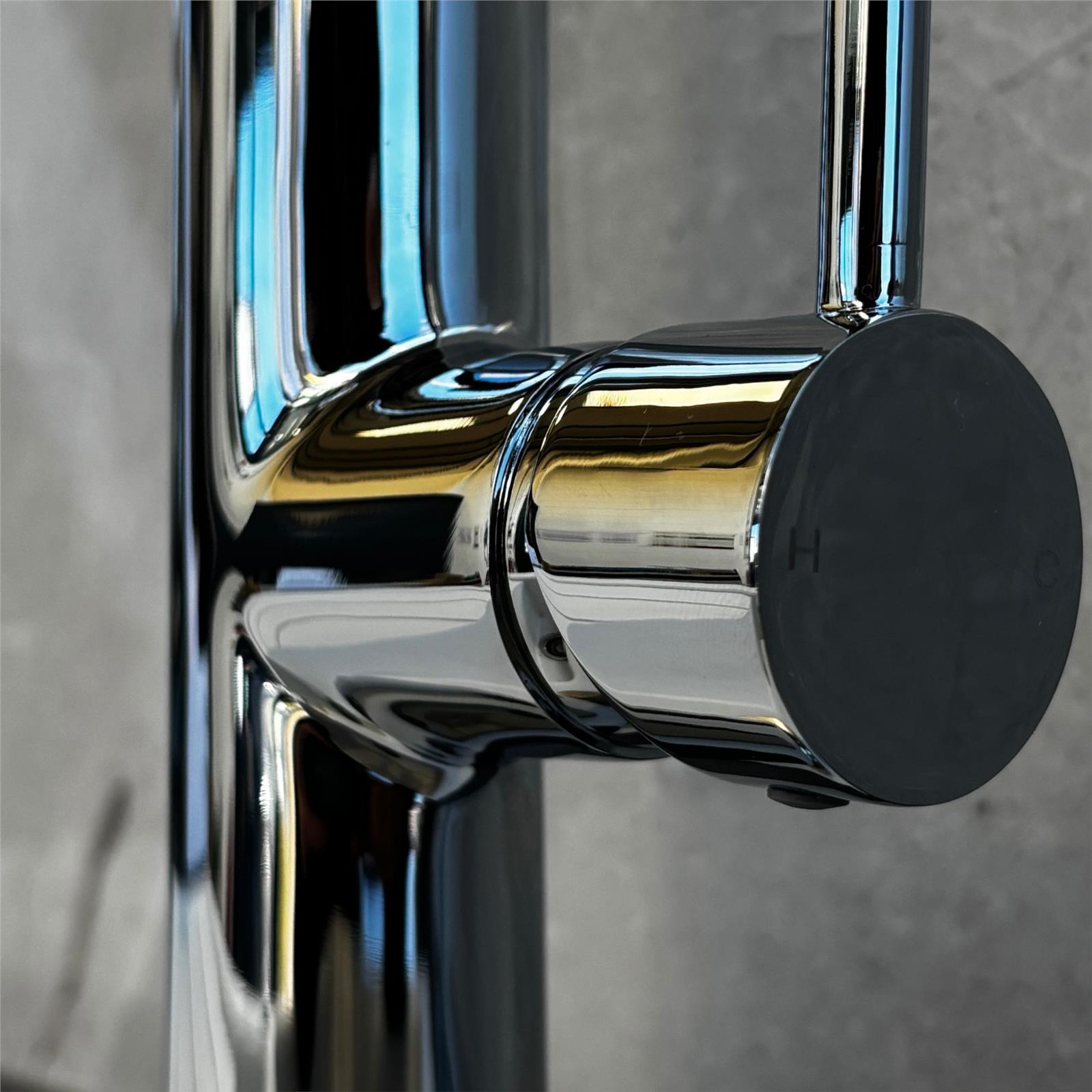 Liquida W24CH S shape Swan Neck 360 Degree Swivel Chrome Kitchen Tap