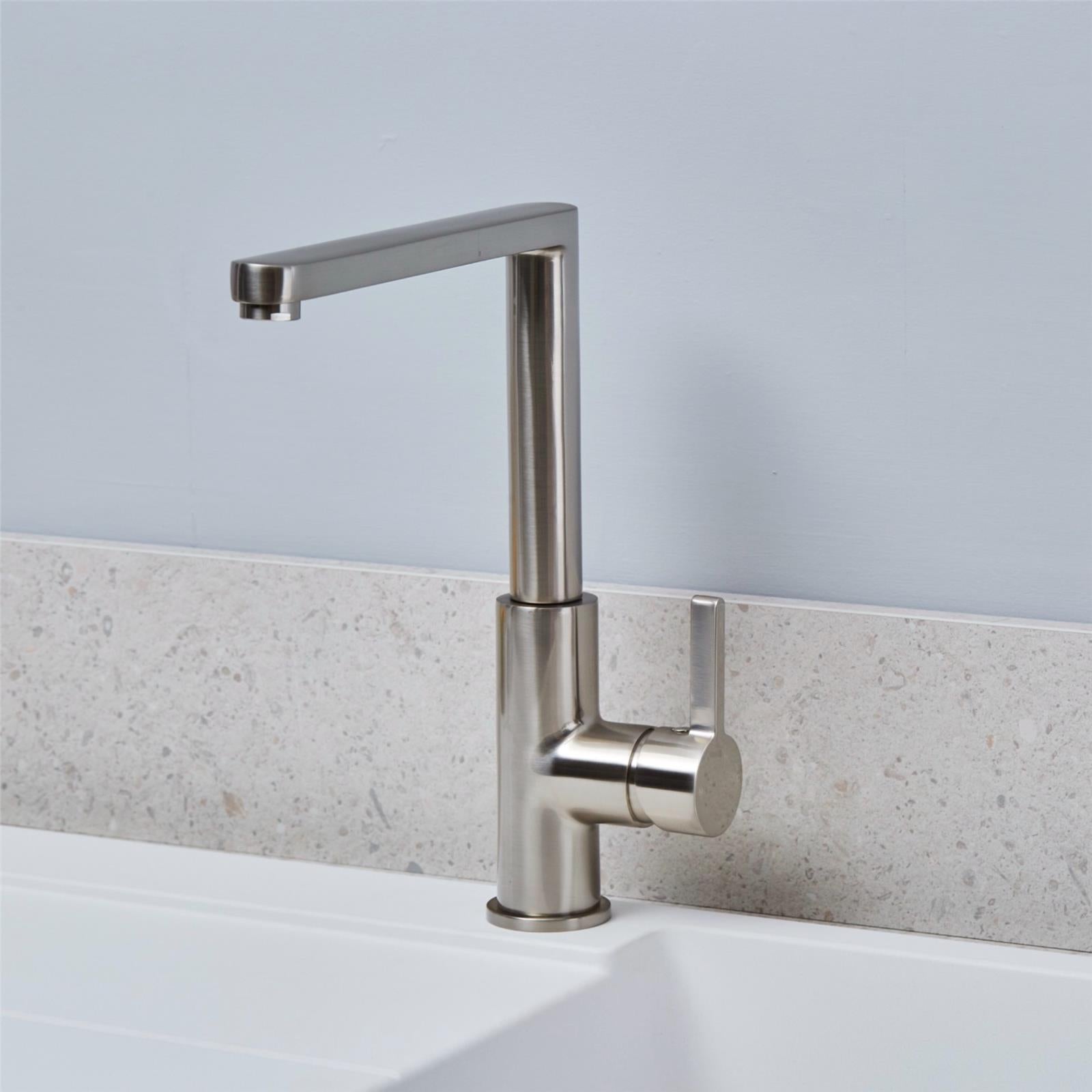 Liquida W25BN 360 Degree Swivel Spout Brushed Nickel Kitchen Mixer Tap
