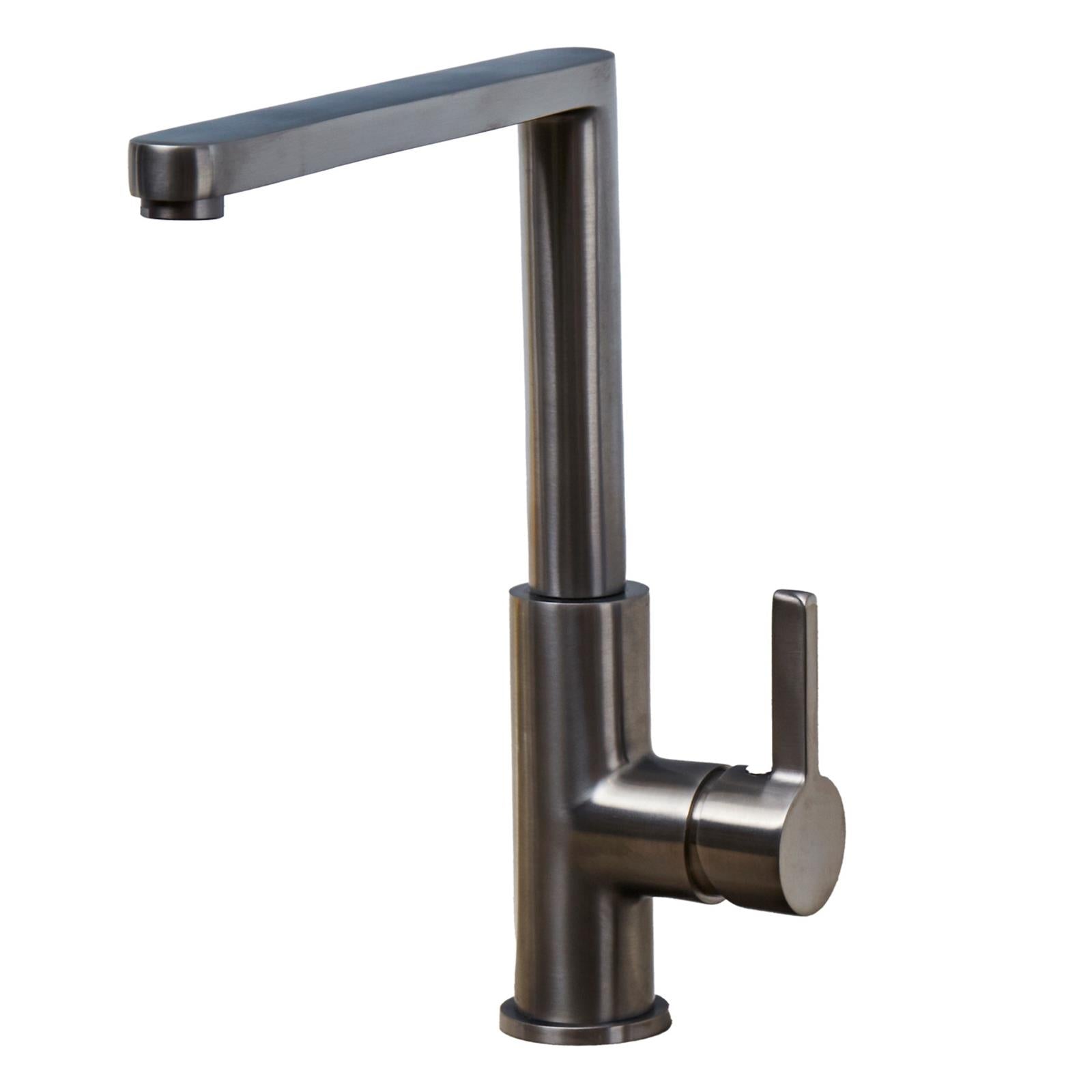 Liquida W25GM 360 Degree Swivel Spout Gun Metal Grey Kitchen Mixer Tap